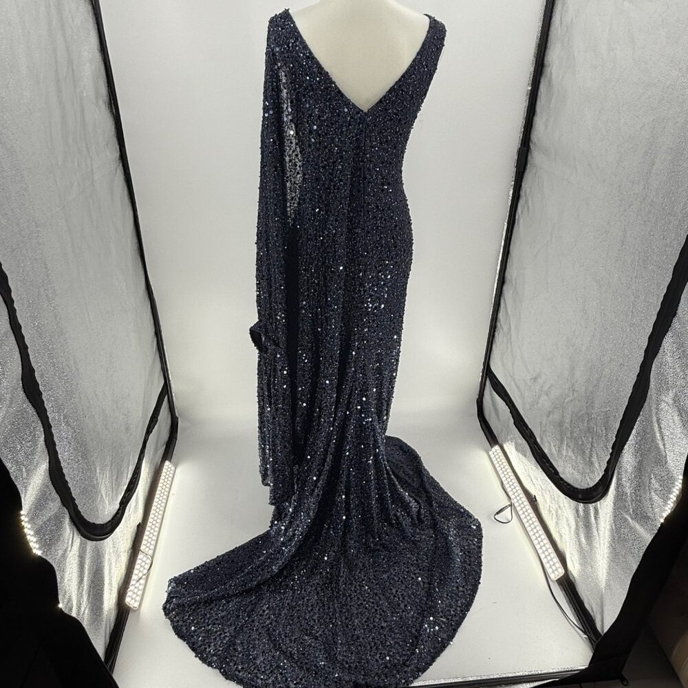 Alyce Paris 27772 - Elegant Scoop Neck Beaded Tulle Gown, Midnight - Picture 4 of 13